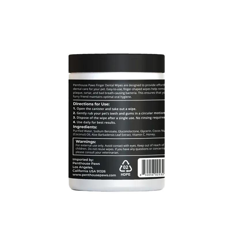 Pet Finger Dental Wipes (50 Count)
