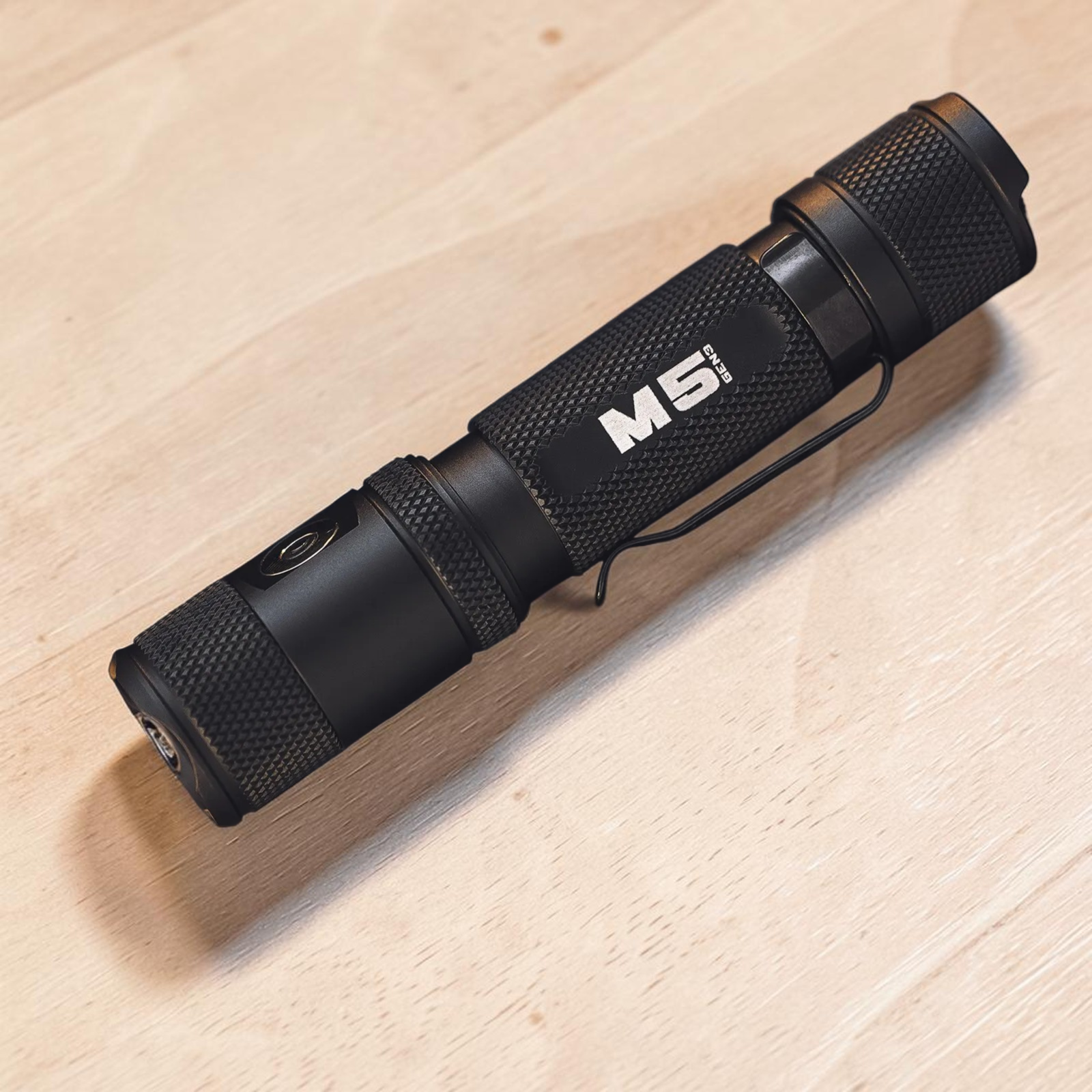 Powertac M5 Gen3 Tactical EDC Flashlight | 2030LM Super Bright | Auto-Magnetic Charge | IPX8 Waterproof & 2M Drop Resistant | 1-Inch Picatinny Mount Compatible