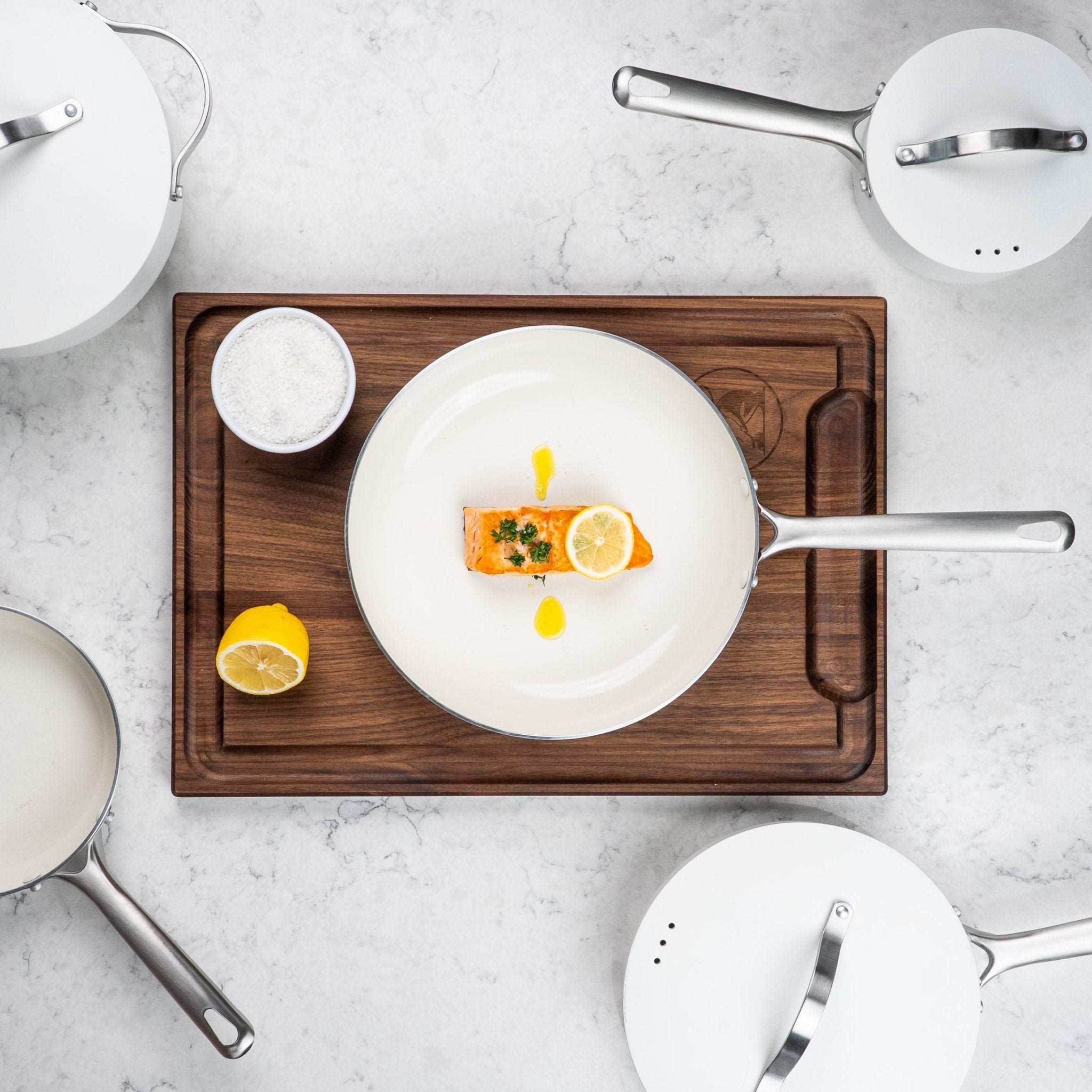 Mobi 8-Piece Ceramic Cookware Set | Cannoli Cream