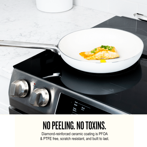 Mobi 8-Piece Ceramic Cookware Set | Cannoli Cream