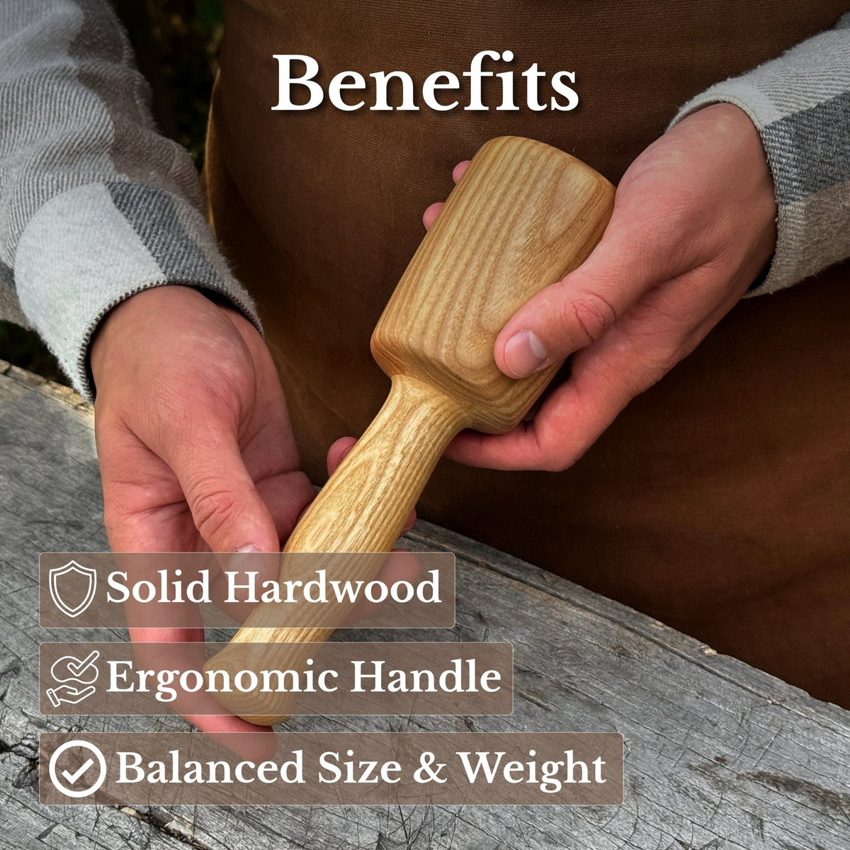 Quiet 7 oz. Wooden Mallet (Mallet Tool)