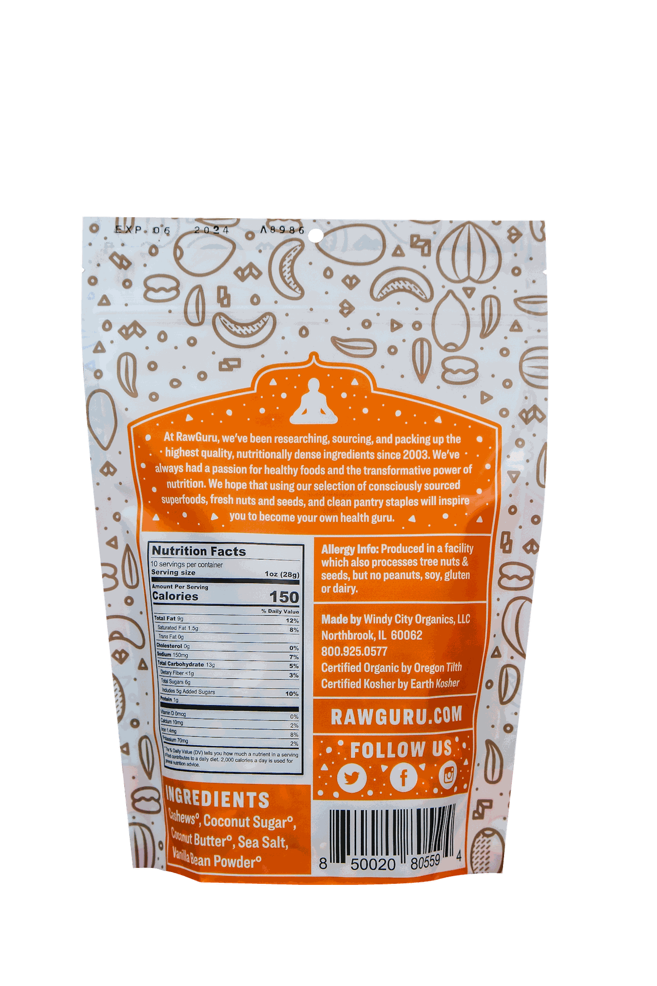Organic Salted Caramel Cashews 2 oz