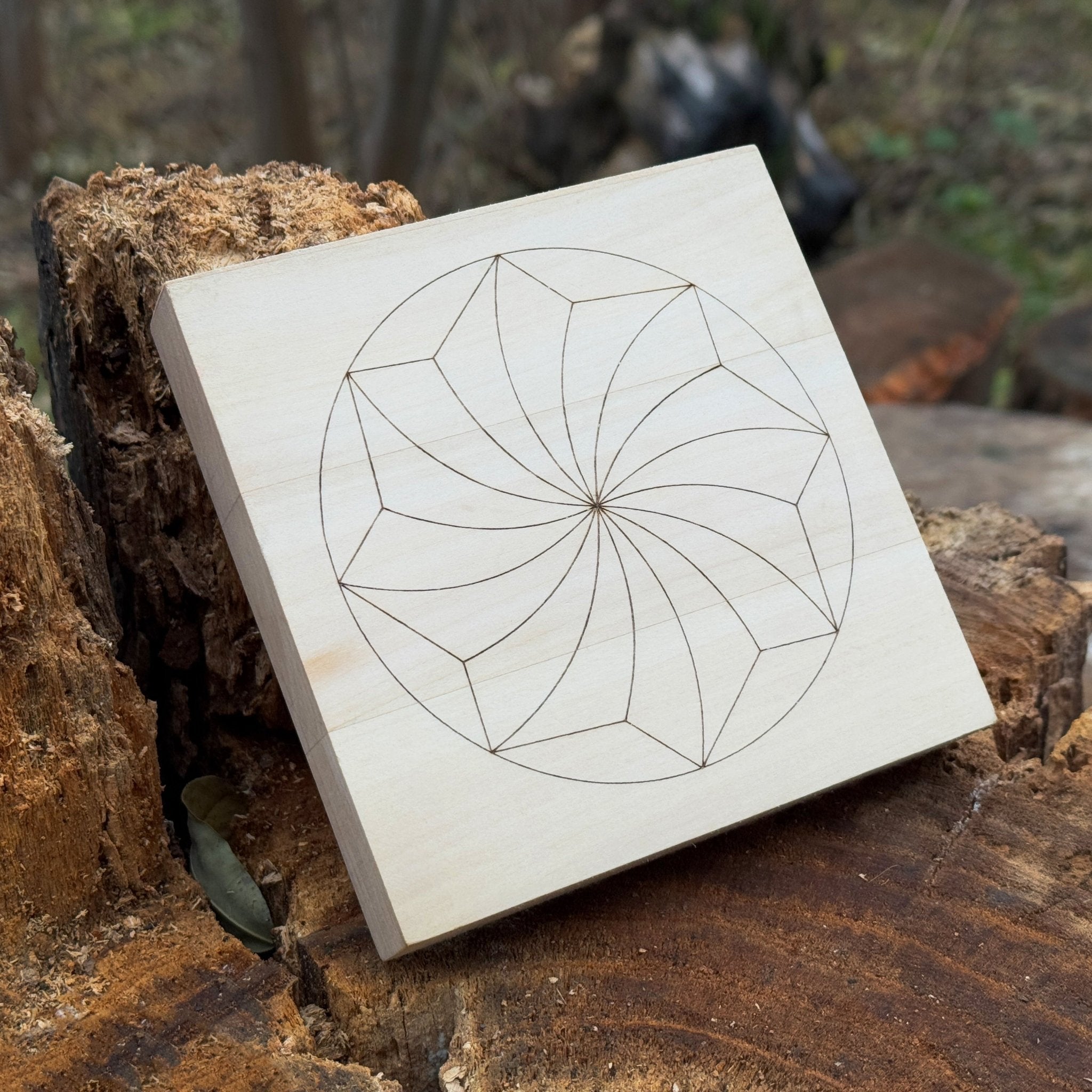 Small Linden Wood Carving Board with Pre-Drawn Pattern