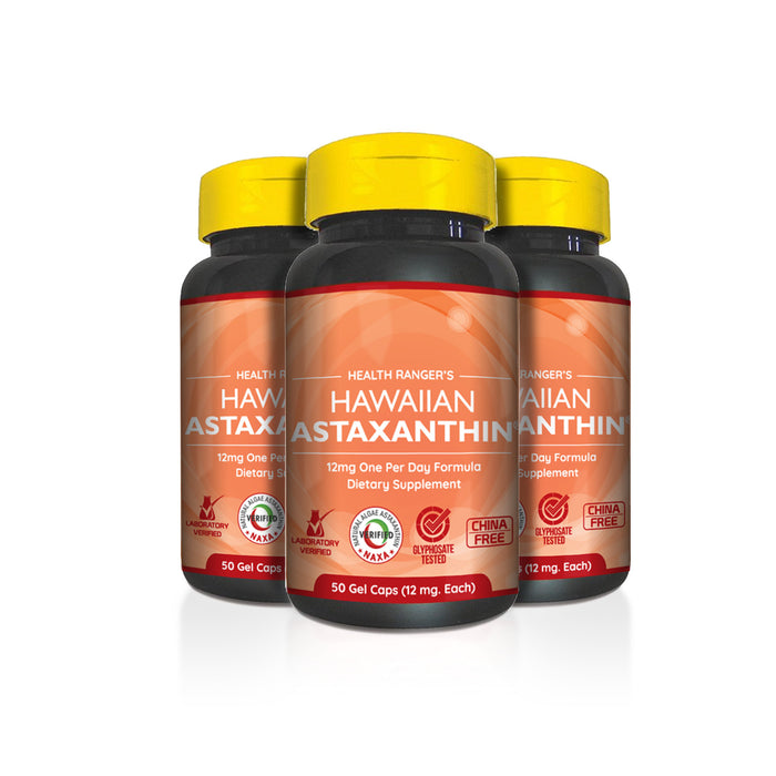 Health Ranger's Hawaiian Astaxanthin 12mg 50 gelcaps (3-Pack)