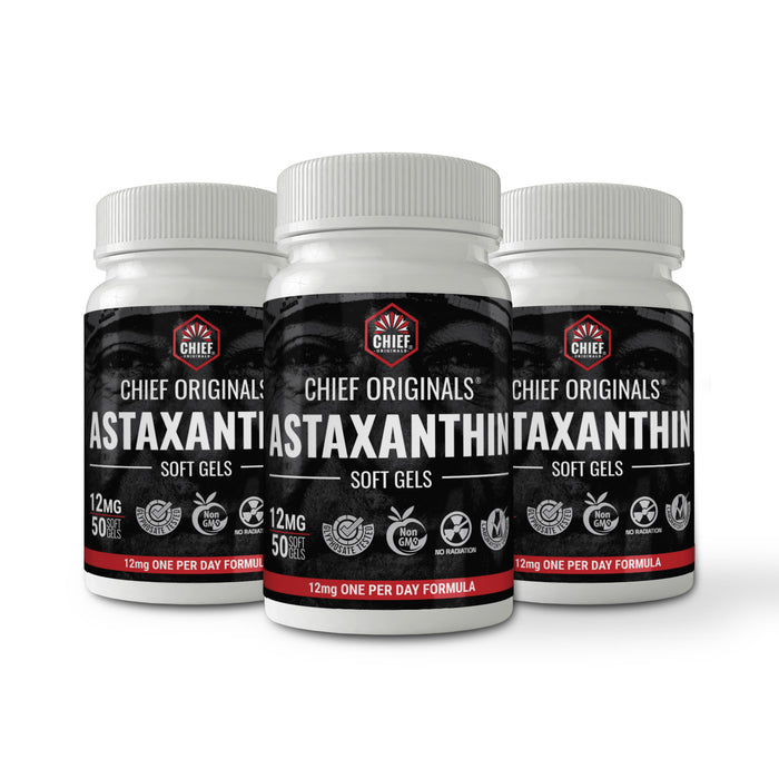 Astaxanthin 12mg 50 Softgels - Supports Joint, Skin & Eye Health (3-Pack)