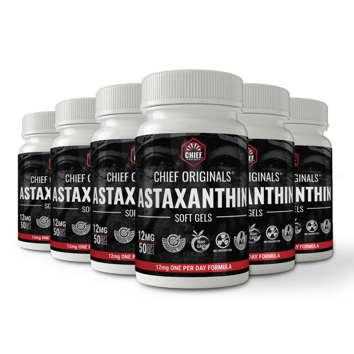 Astaxanthin 12mg 50 Softgels - Supports Joint, Skin & Eye Health (6-Pack)
