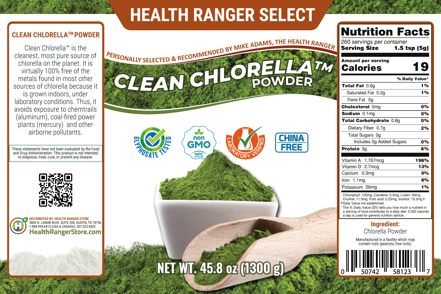 Clean Chlorella Powder (1300g