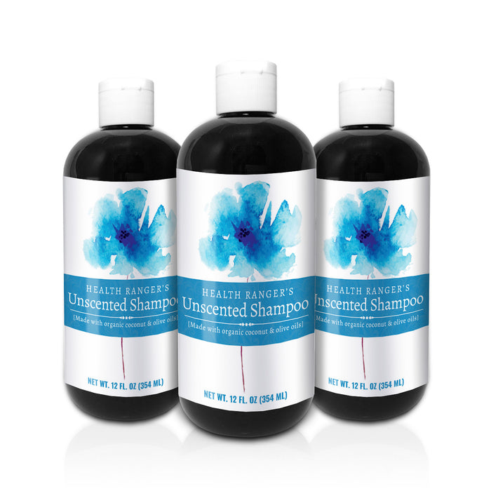 Health Ranger's Unscented Shampoo 12 oz (3-Pack)