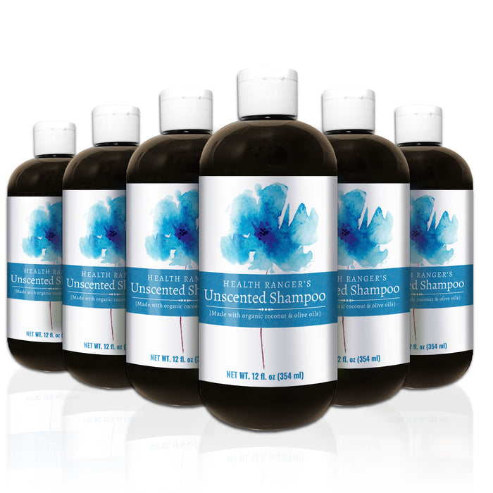 Health Ranger's Unscented Shampoo 12 oz (6-Pack)