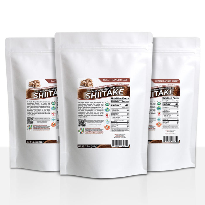 Organic Shiitake Mushroom Powder 3.5 oz (100g) (3-Pack)