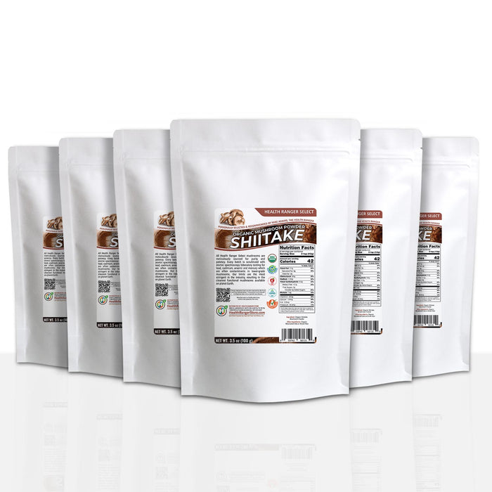 Organic Shiitake Mushroom Powder 3.5 oz (100g) (6-Pack)