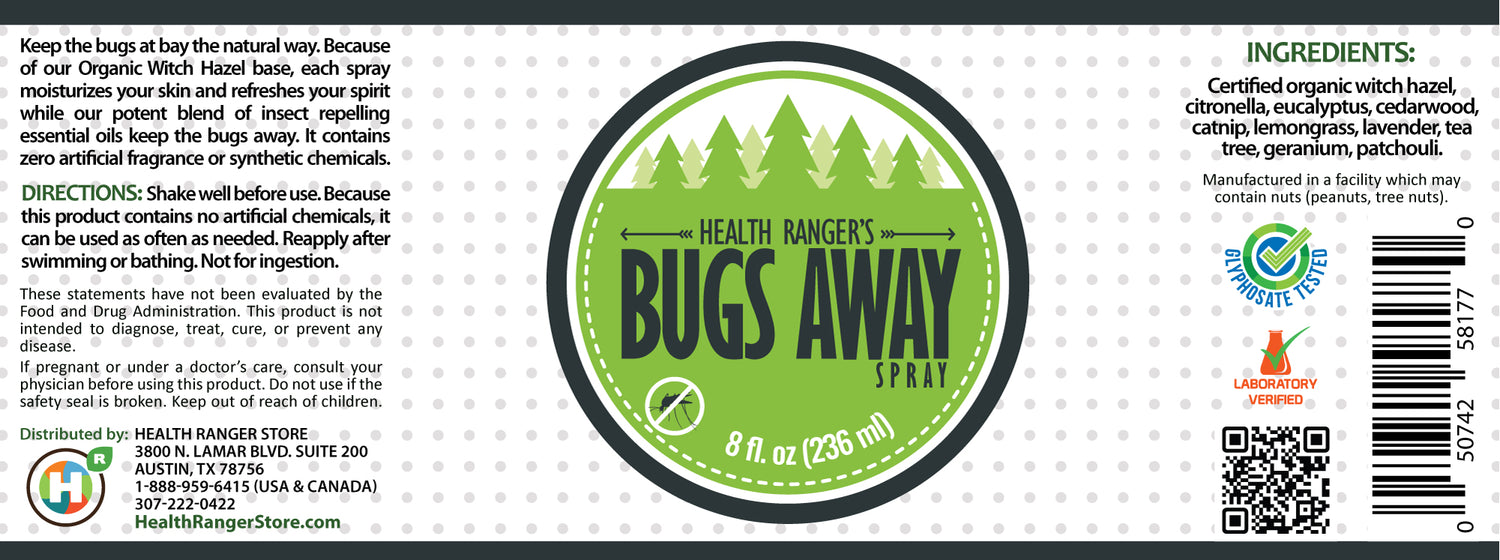 DEET-Free Bugs Away Spray 8 oz (6-pack)