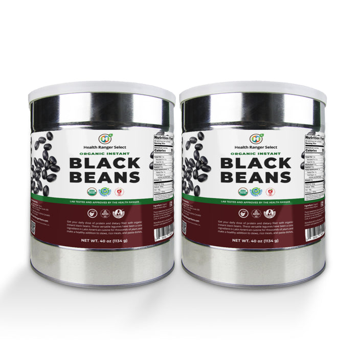 Organic Instant Black Beans 40oz (#10 Can, 1134g) (2-Pack)