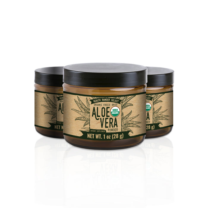 Organic Freeze Dried Aloe Vera 200:1 Extract Powder 1 oz (28g) (3-Pack)