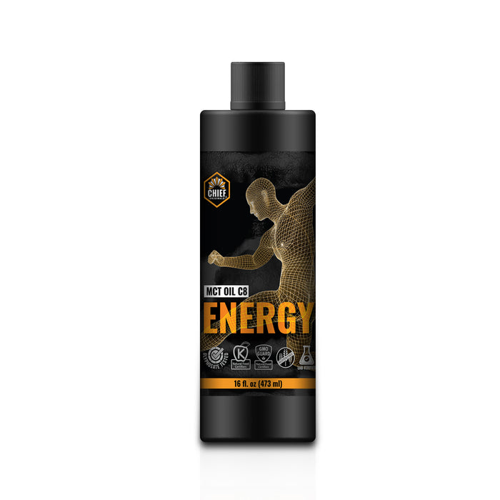 Chief Originals 100% MCT Oil (95% C8 MCT Oil) - Energy 16 fl oz (473 ml)