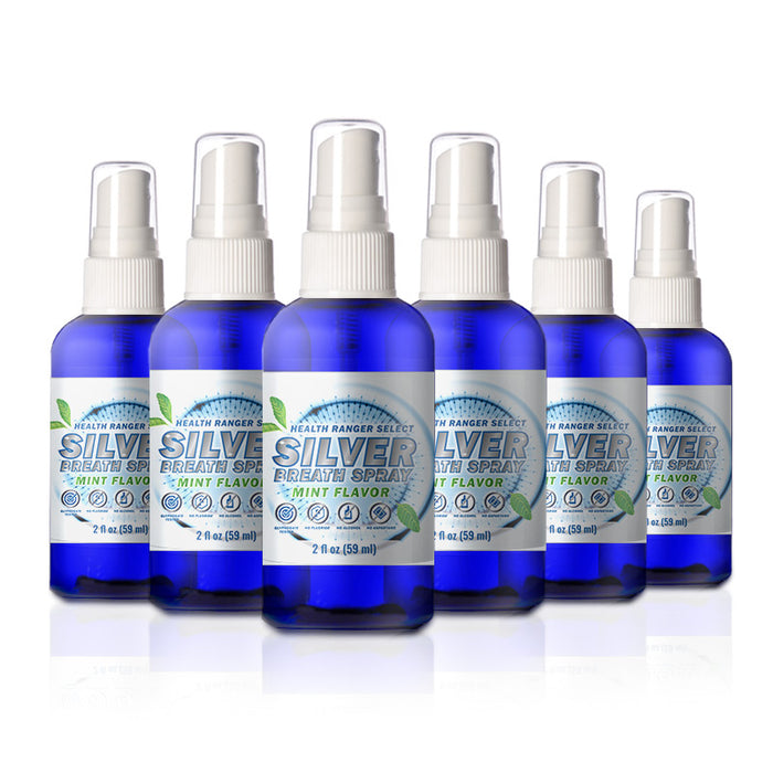 Silver Breath Spray - Mint Flavor 2 fl oz (59ml) (6-Pack)