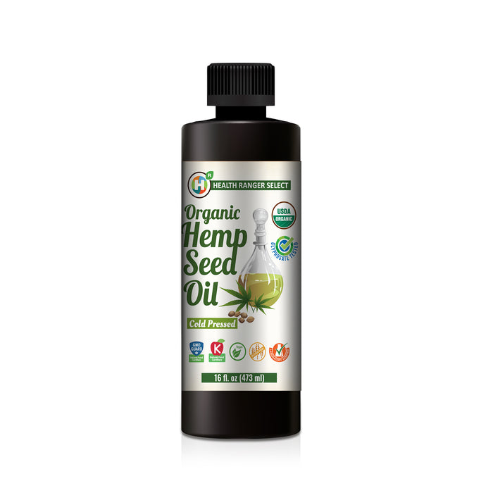 Organic Hemp Seed Oil - Cold-Pressed 16 fl oz (473ml)