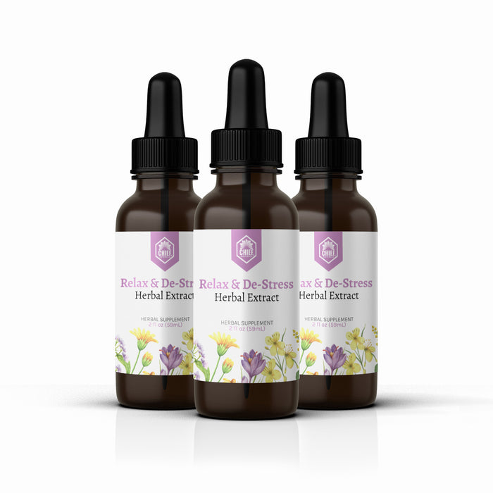 Relax & De-Stress Herbal Extract 2fl oz (60ml) (3-Pack)