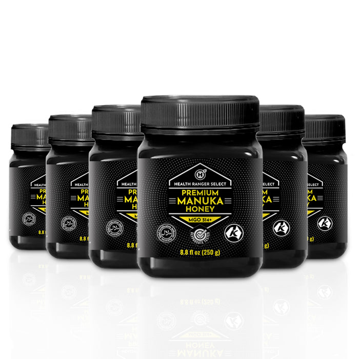Premium Manuka Honey MGO 514+ (15+ NPA) 8.8 fl oz (250g) (6-Pack)