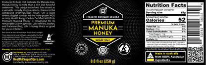 Premium Manuka Honey MGO 514+ (15+ NPA) 8.8 fl oz (250g)