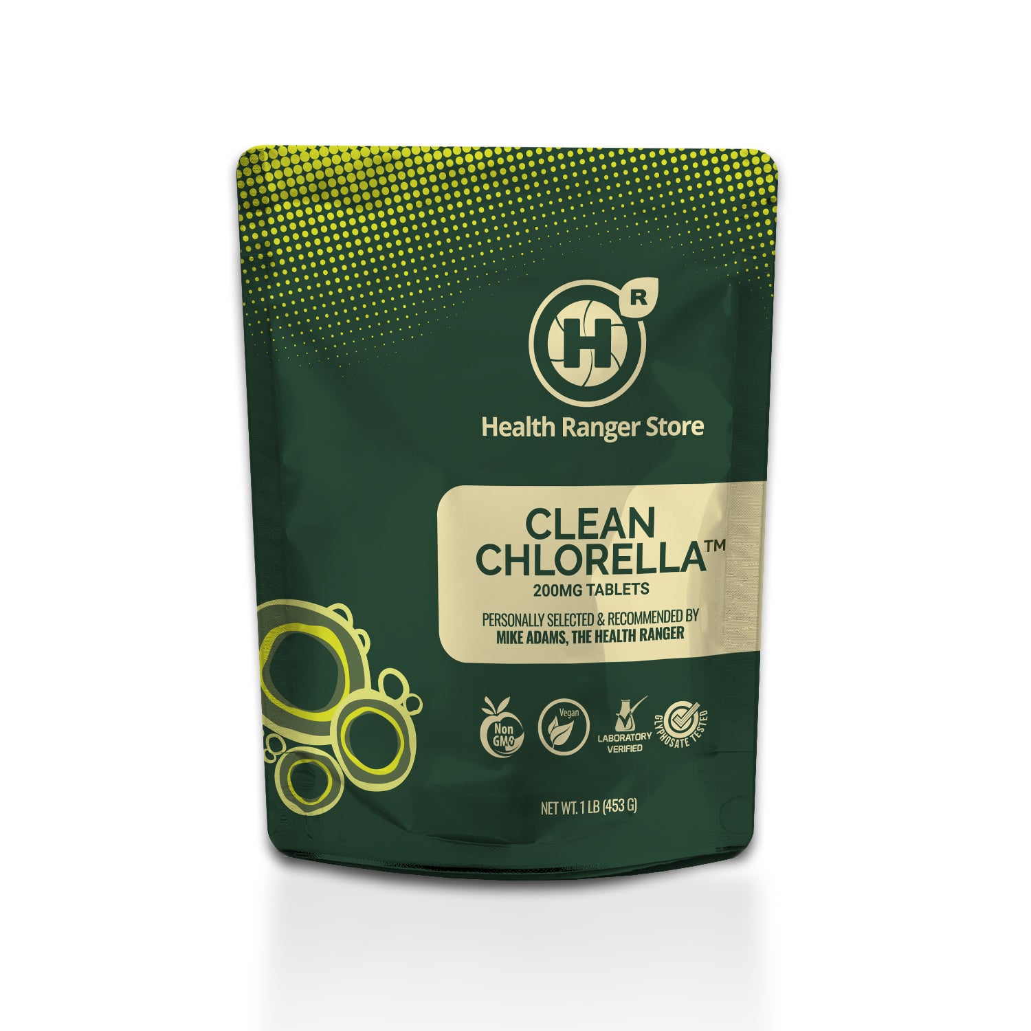 Clean Chlorella 200mg Tablets (1LB, 453g), 2265 tablets