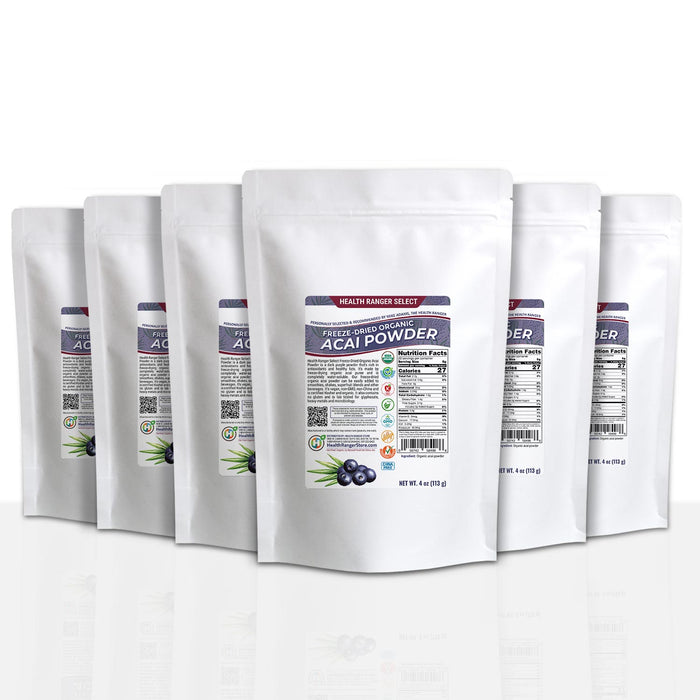 Organic Freeze-Dried Acai Powder 4 oz (113g) (6-Pack)