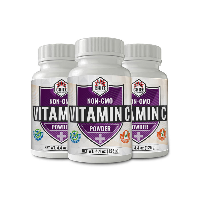 Non-GMO Vitamin C Powder 4.4oz (125g) (3-Pack)