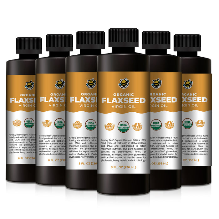 Organic Virgin Flaxseed Oil 8 fl oz (236 ml) (6-Pack)