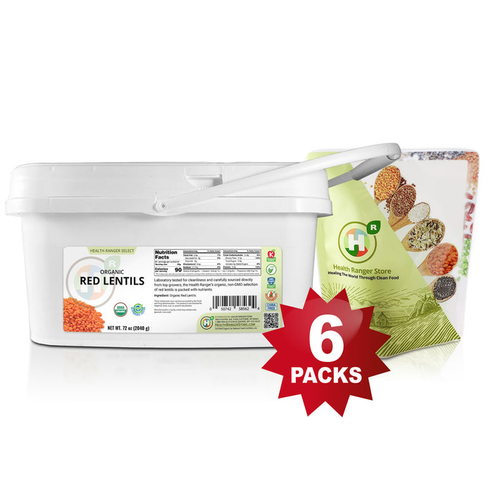 Mini Bucket - Organic Red Lentils 72 oz (2040 g)