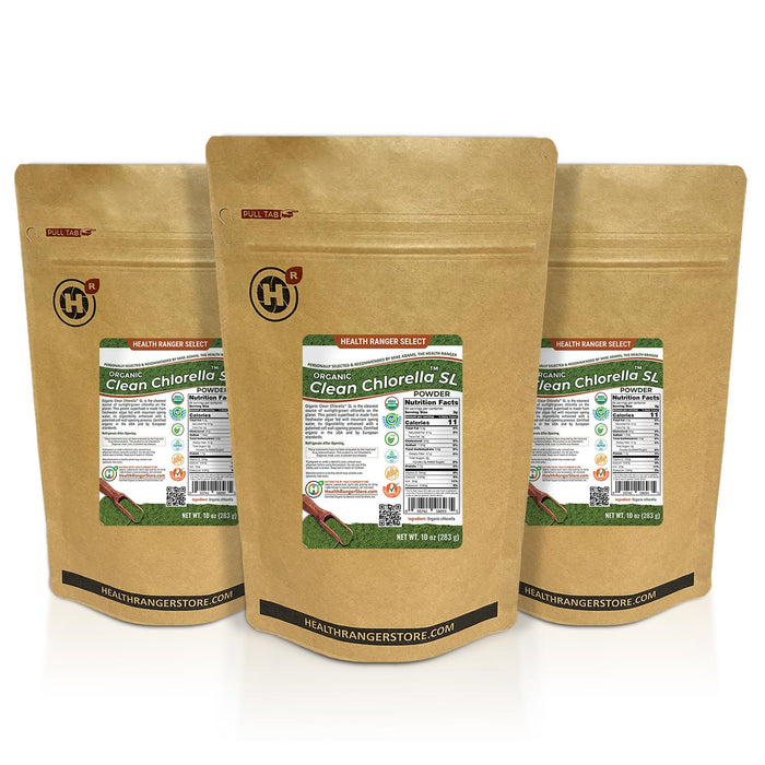 Organic Clean Chlorella SL Powder 10 oz (283g) (3-Pack)