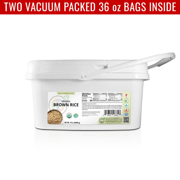 Mini-Bucket Organic Short Grain Brown Rice 72oz (2040g)
