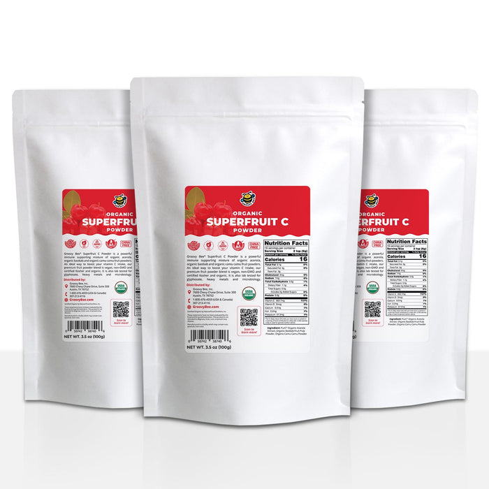 Organic Superfruit C Powder 3.5 oz (100g) (3-Pack)