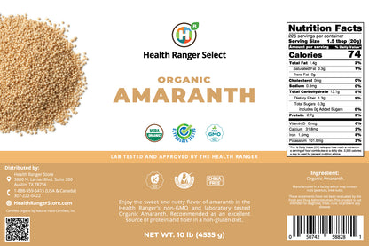 Mega Bucket Organic Amaranth (10LB, 4535g)
