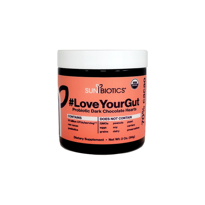 Sunbiotics Adult Probiotic Chocolate Hearts - 30 Hearts