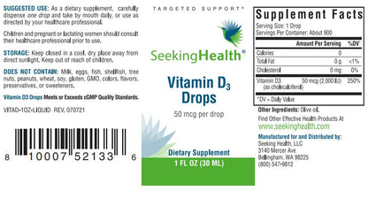 Vitamin D3 Drops 50mcg 2000 IU