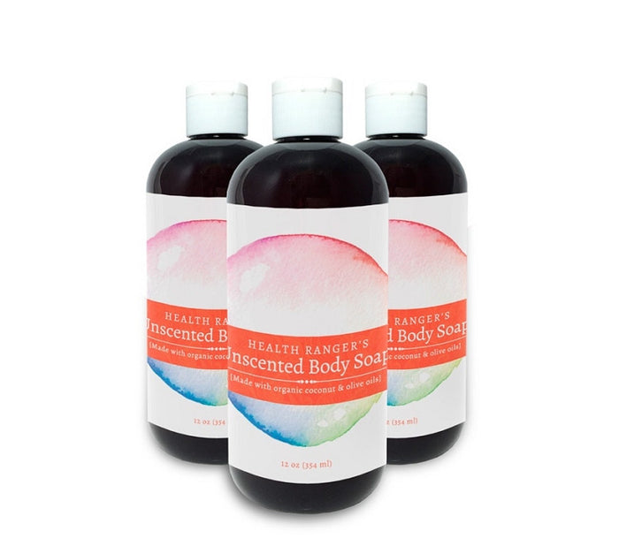 Health Ranger's Unscented Body Soap 12oz (3-Pack)