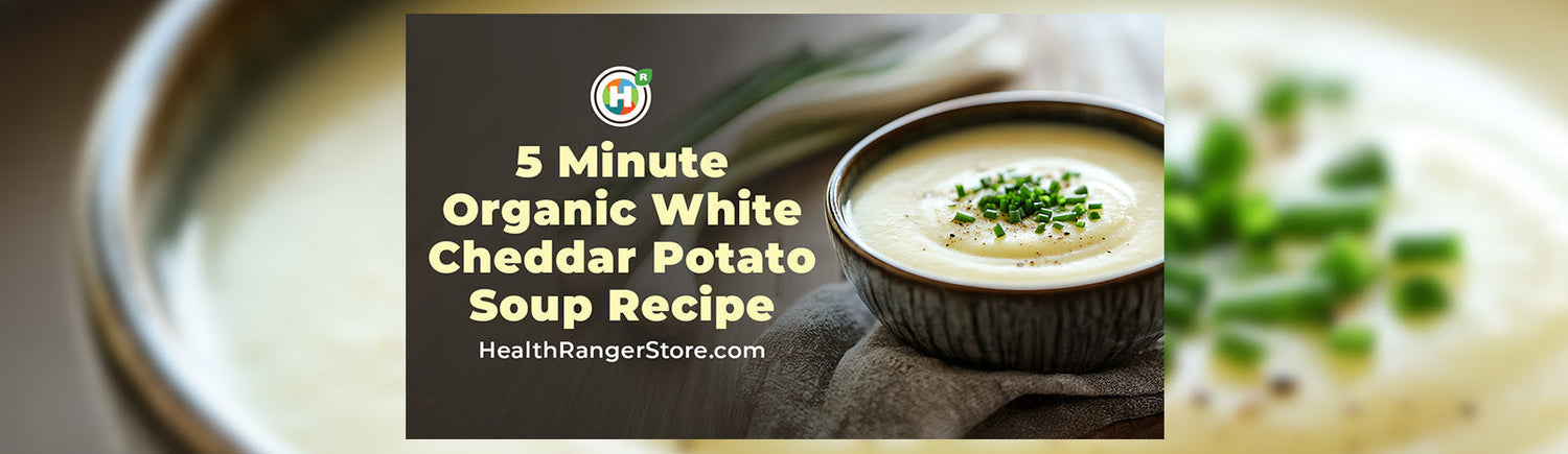 5 Minute Organic White Cheddar Potato Soup Recipe