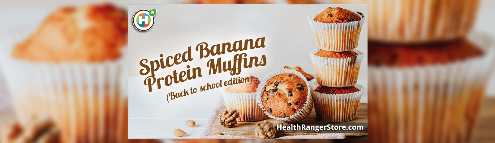 Spiced Banana Protein Muffins (Back to school edition)