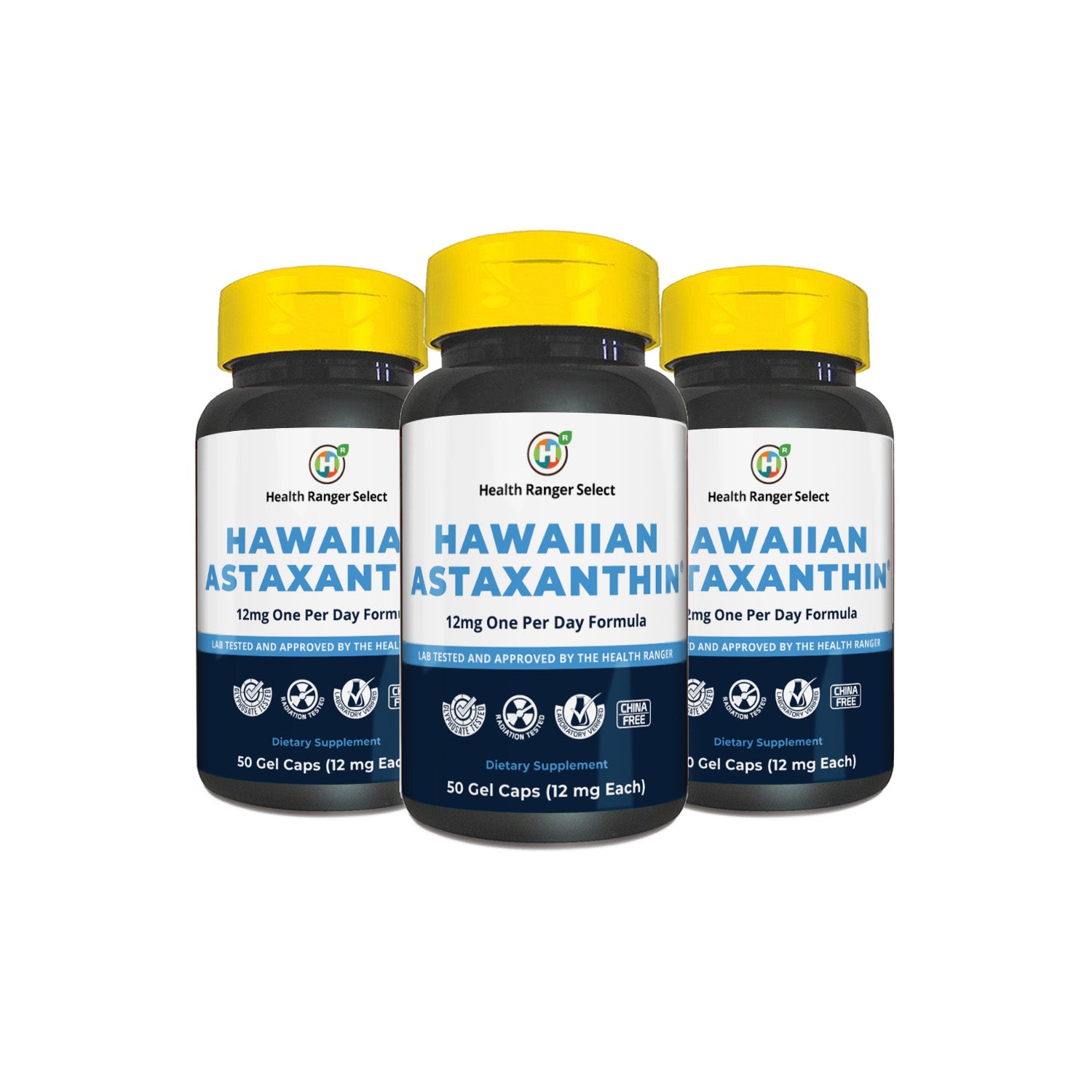 Health Ranger's Hawaiian Astaxanthin 12mg 50 gelcaps (3-Pack)