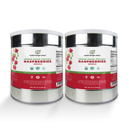 Freeze-Dried Organic Whole Raspberries (8oz, 