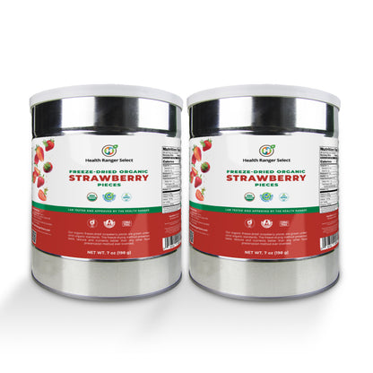 Freeze-Dried Organic Strawberry Pieces (7oz, 