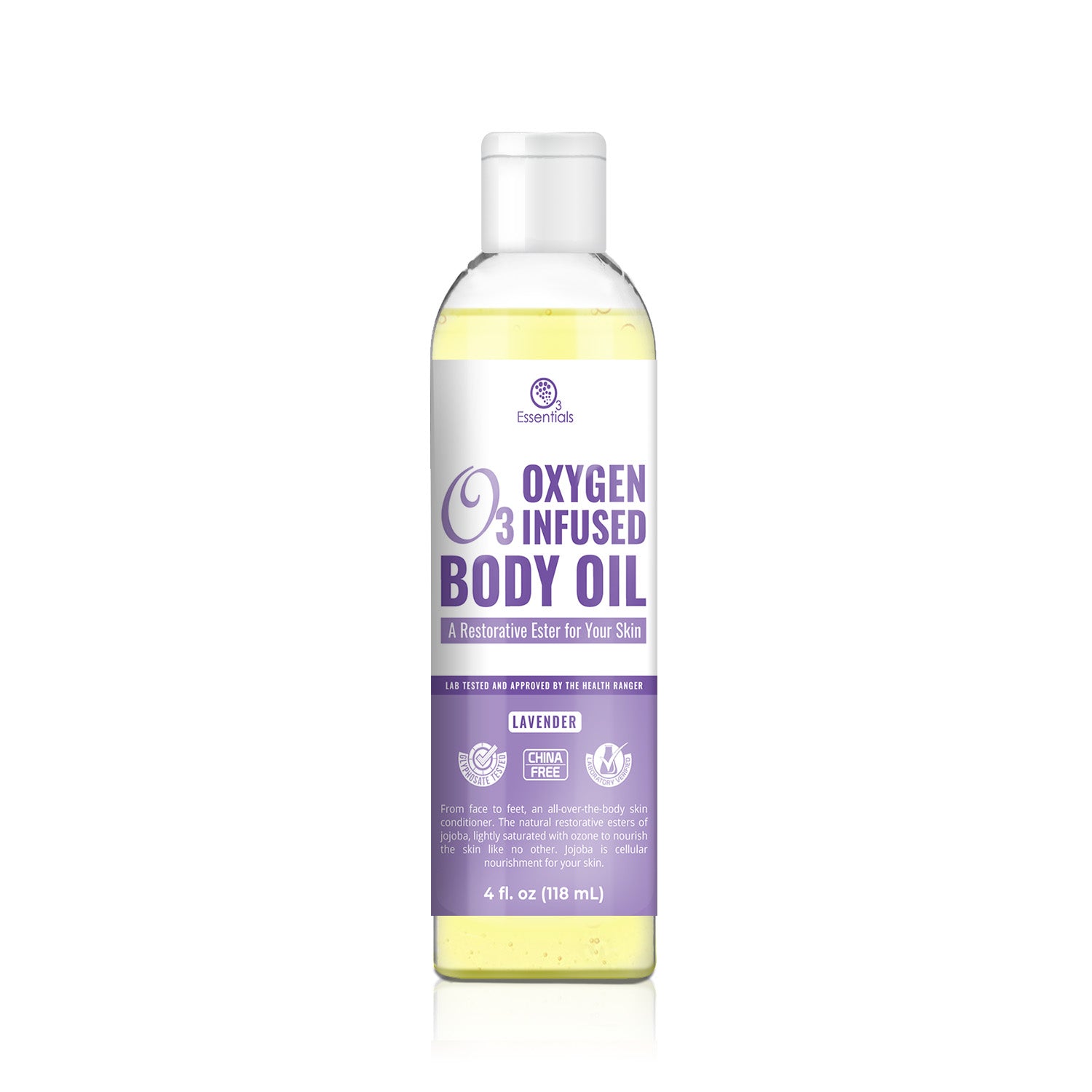 Oxygen-Infused Body Oil - Lavender 4oz (118ml)