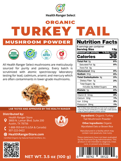 Organic Turkey Tail Mushroom Powder 100g
