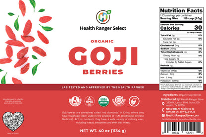 Organic Goji Berries (40oz, 