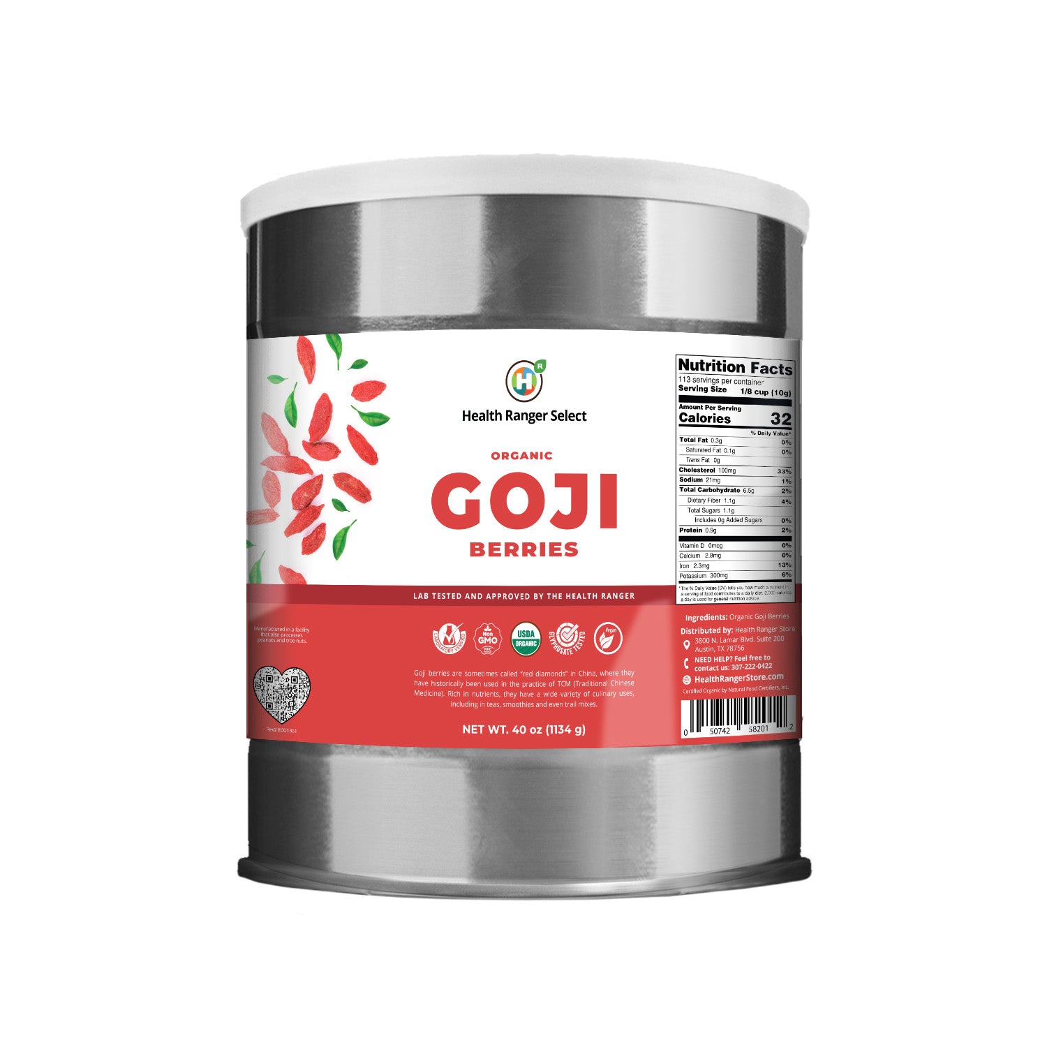 Organic Goji Berries (40oz, 