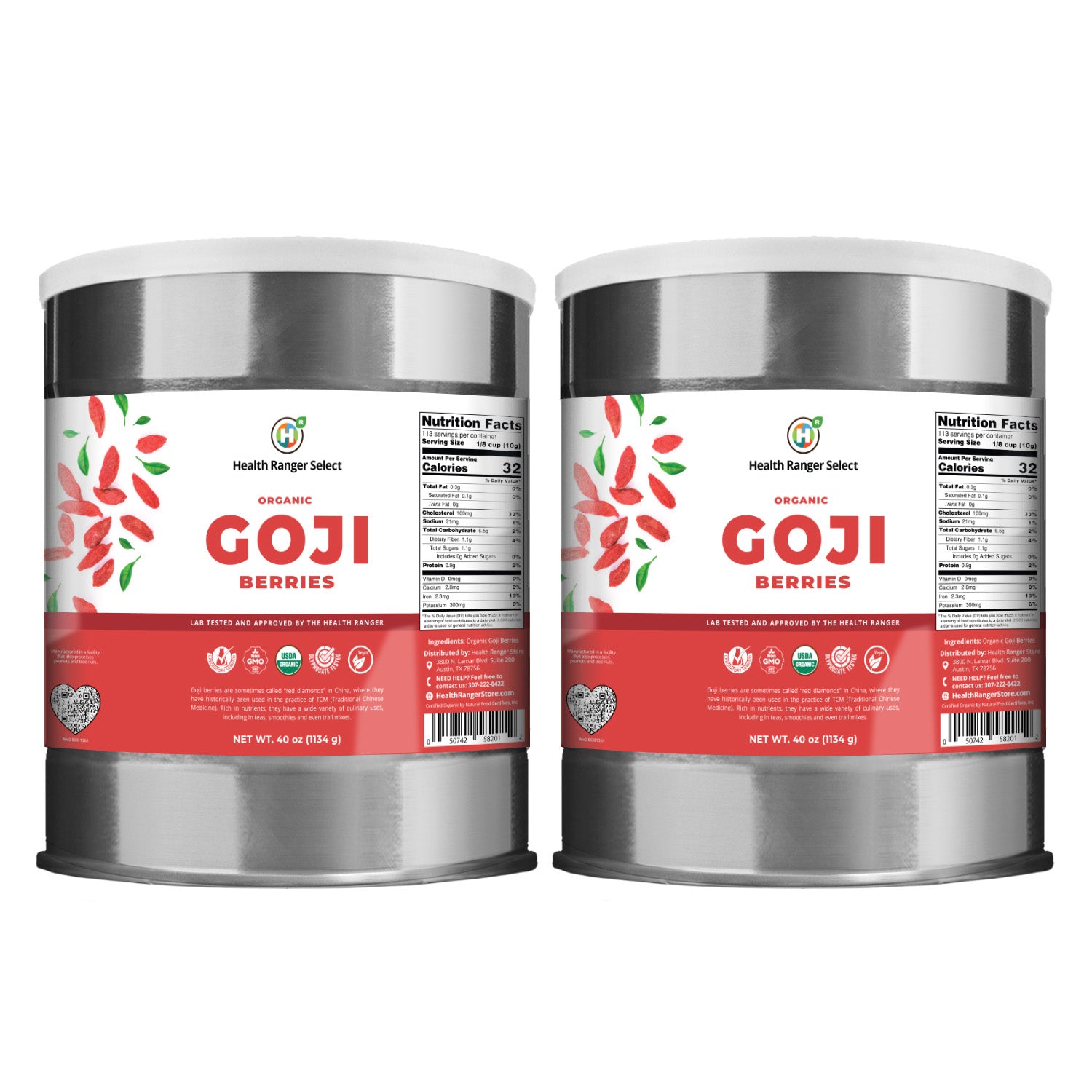 Organic Goji Berries (40oz, 