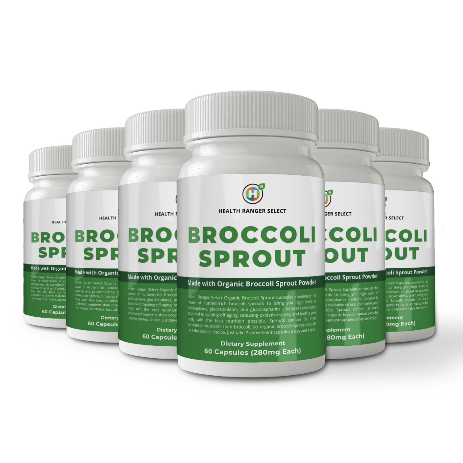 Broccoli Sprouts - 60 capsules - with Organic Broccoli Sprout Powder (6-Pack)