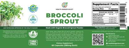 Broccoli Sprouts - 60 capsules - with Organic Broccoli Sprout Powder (3-Pack)