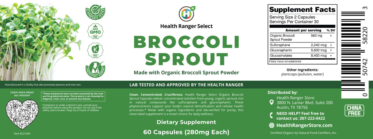 Broccoli Sprouts - 60 capsules - with Organic Broccoli Sprout Powder