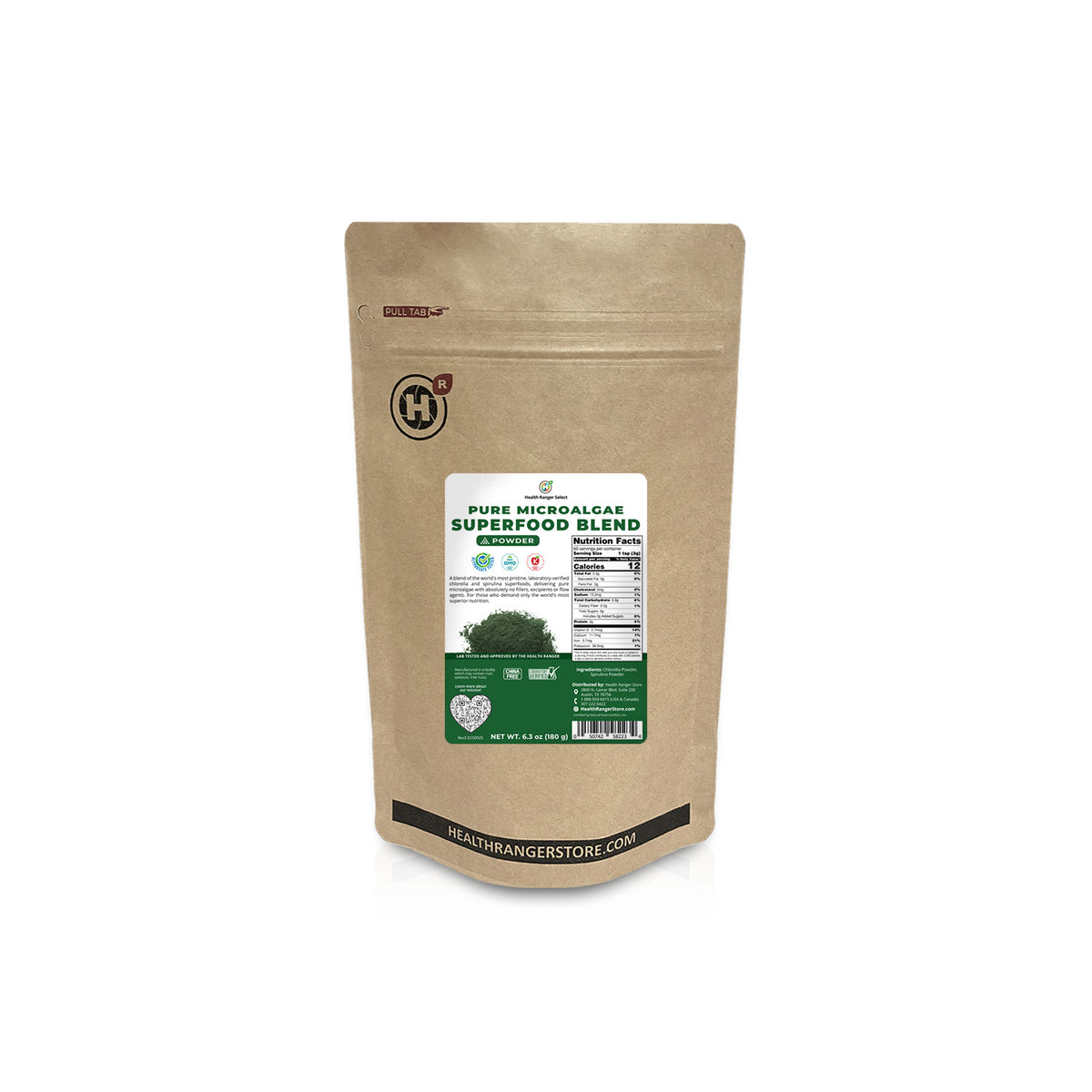 Pure Microalgae Superfood Blend Powder 6.3oz 180g